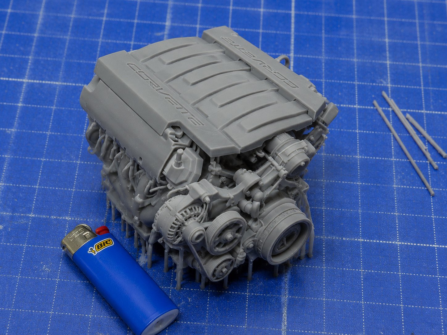 General Motors LT1 6.2L V8 Engine STL 3D Print Model