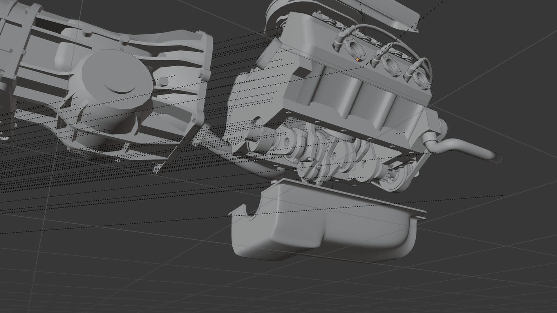 General Motors V8 OHV Hot Rod Engine STL 3D Print Model