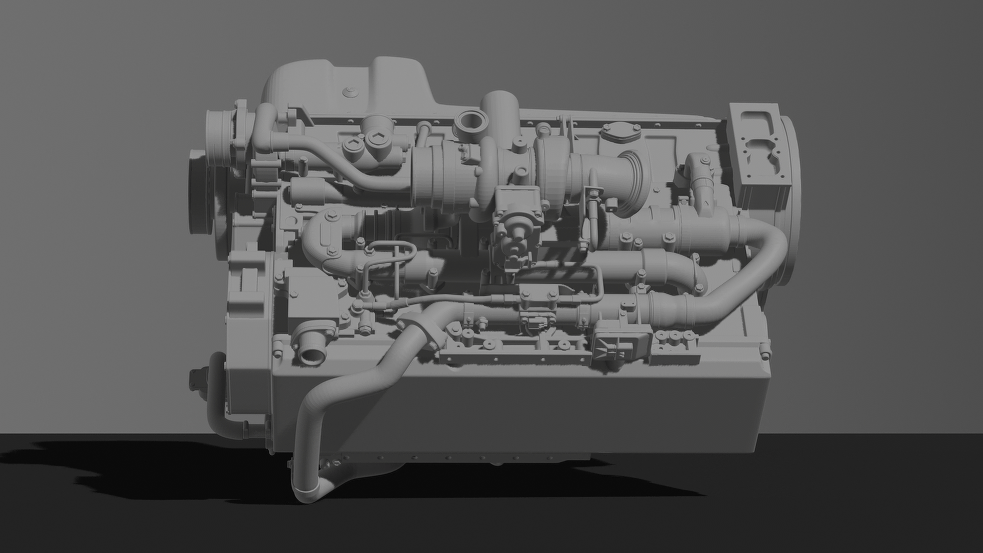 MAN D2868 Diesel Engine STL 3D Print Model