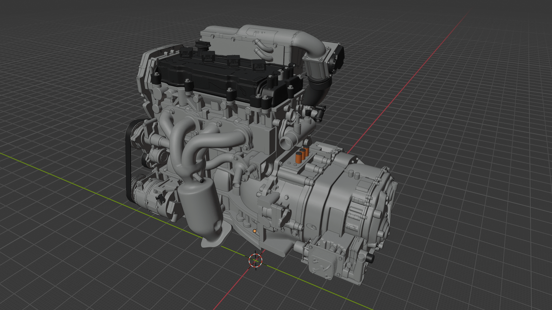 Nissan Altima Hybrid 4-Cylinder Engine STL 3D Print Model