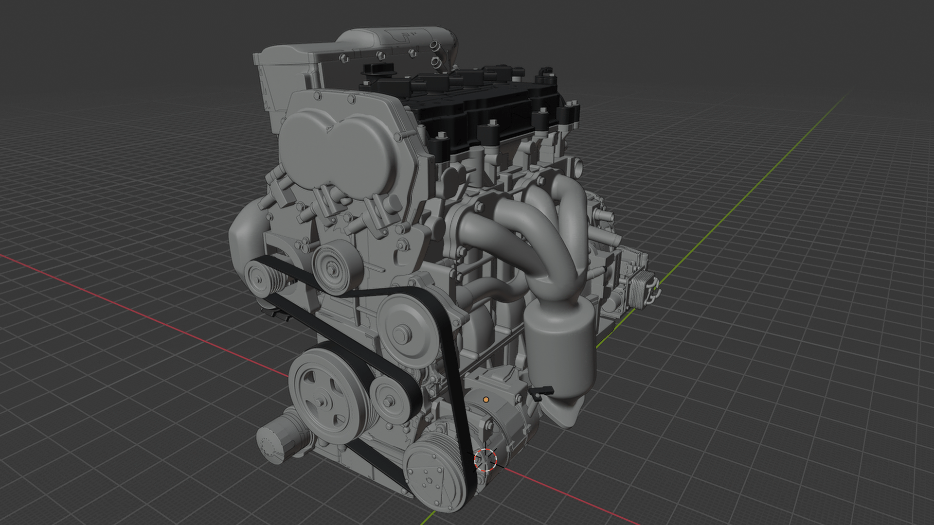 Nissan Altima Hybrid 4-Cylinder Engine STL 3D Print Model