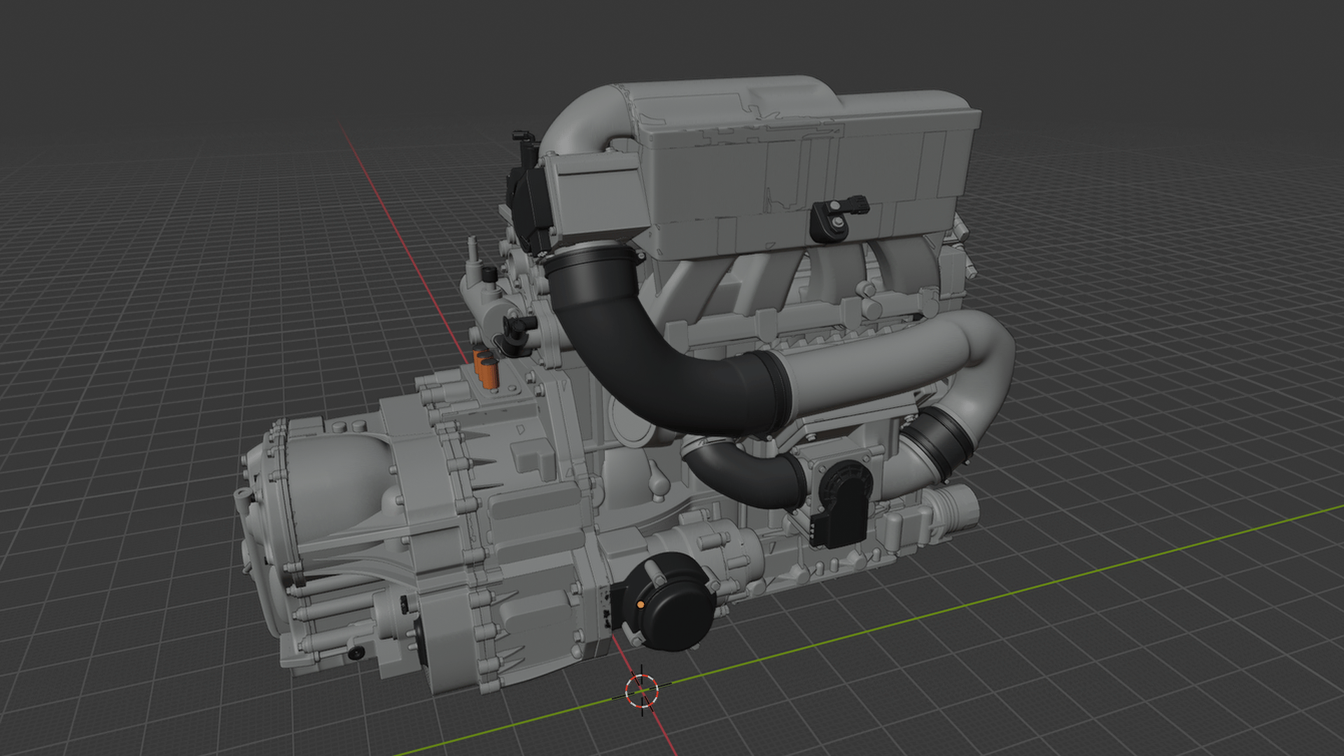 Nissan Altima Hybrid 4-Cylinder Engine STL 3D Print Model