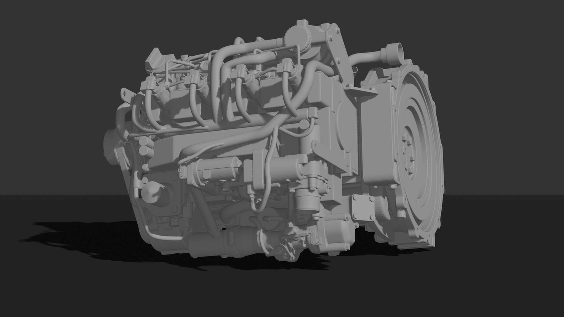 Perkins 1004-40 Diesel Engine STL 3D Print Model