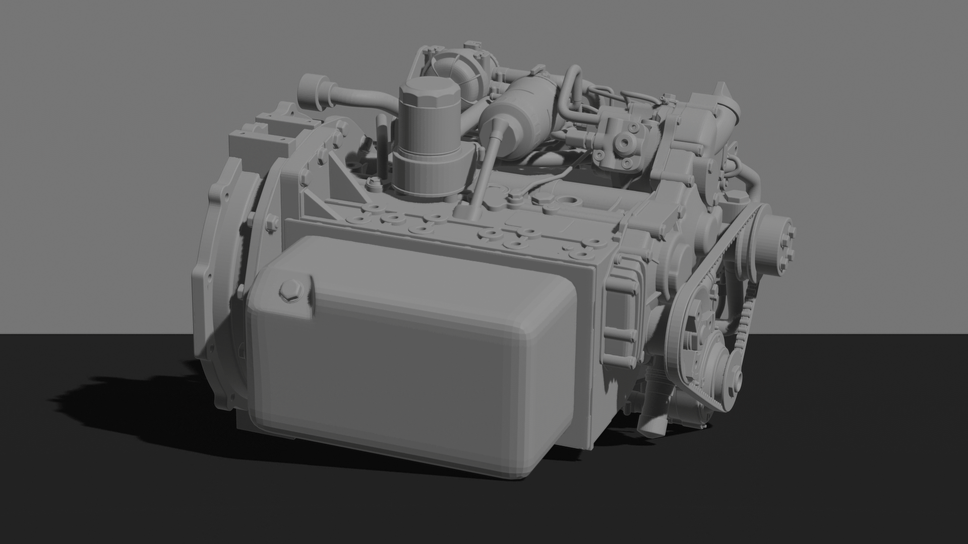 Perkins 1004-40 Diesel Engine STL 3D Print Model