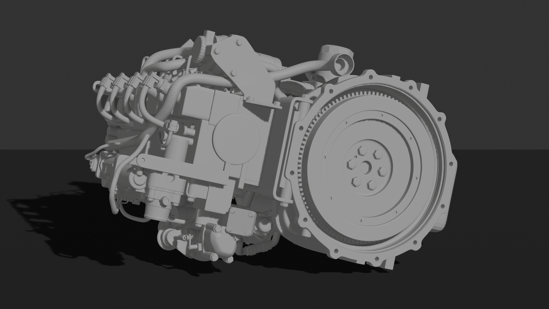 Perkins 1004-40 Diesel Engine STL 3D Print Model