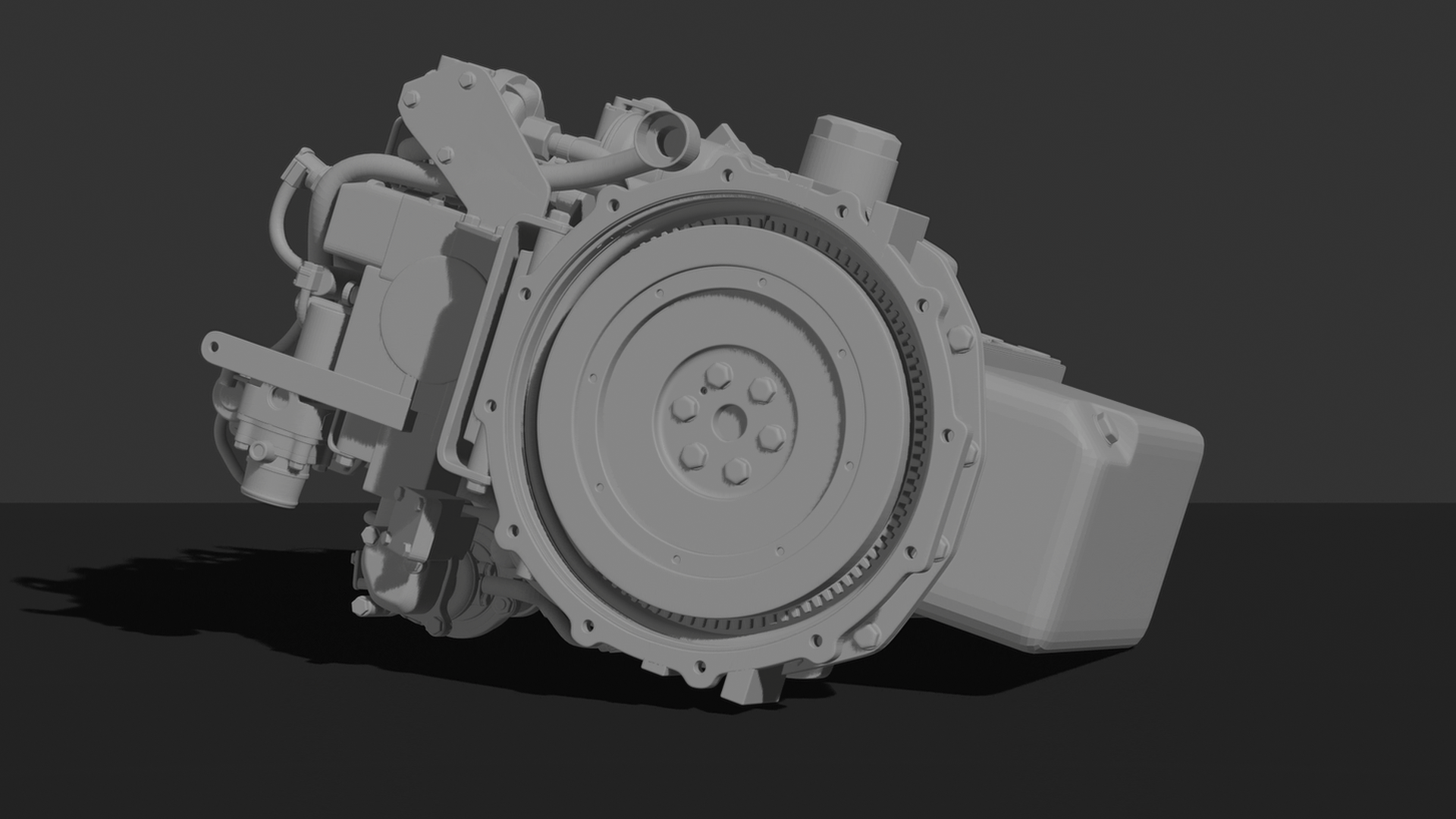 Perkins 1004-40 Diesel Engine STL 3D Print Model