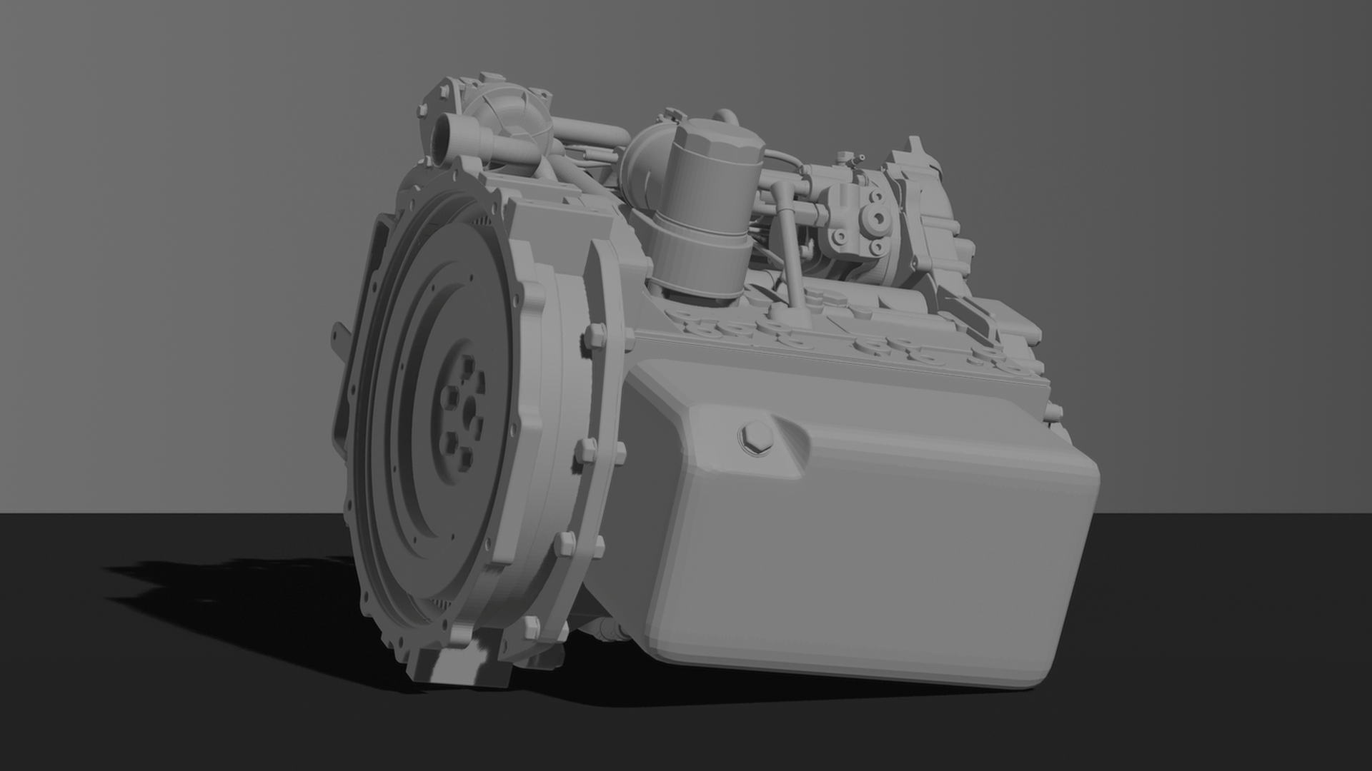 Perkins 1004-40 Diesel Engine STL 3D Print Model