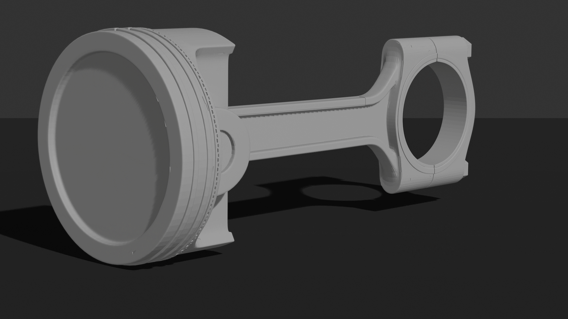Engine Piston with Connecting Rod STL 3D Print Model