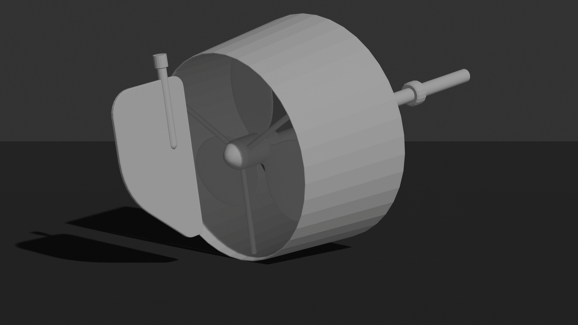 Electric Motor with Propeller STL 3D Print Model