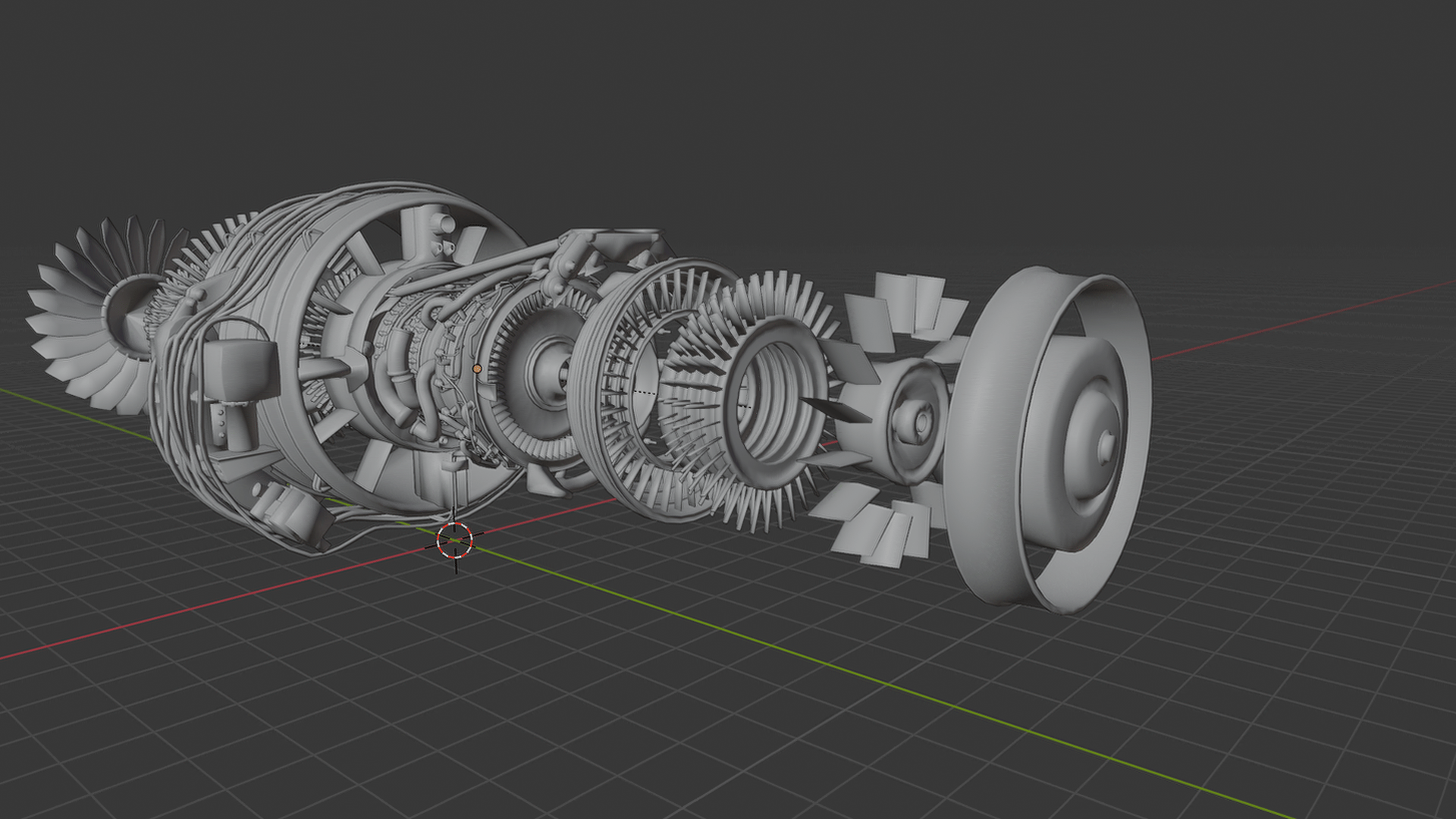 CFM International CFM56-7B Jet Engine STL 3D Print Model