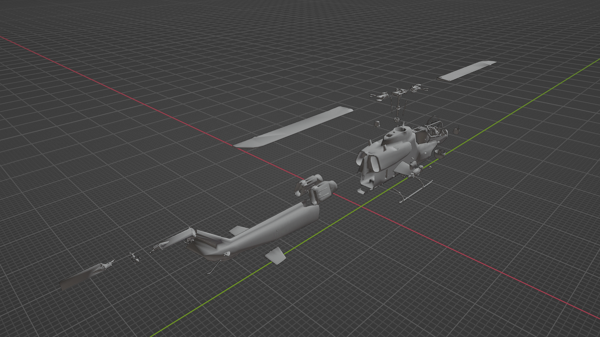 Bell AH-1W SuperCobra Helicopter STL 3D Print Model