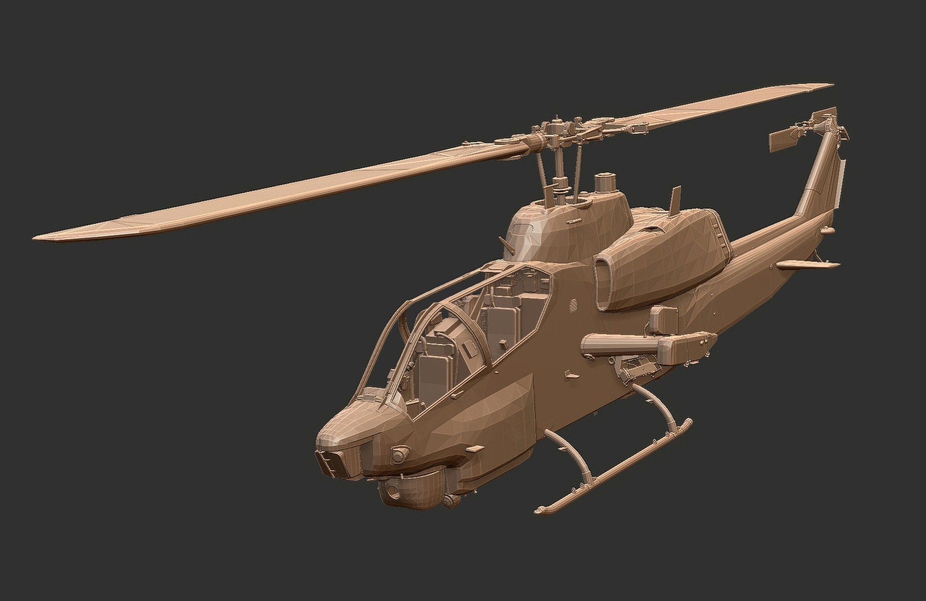 Bell AH-1W SuperCobra Helicopter STL 3D Print Model