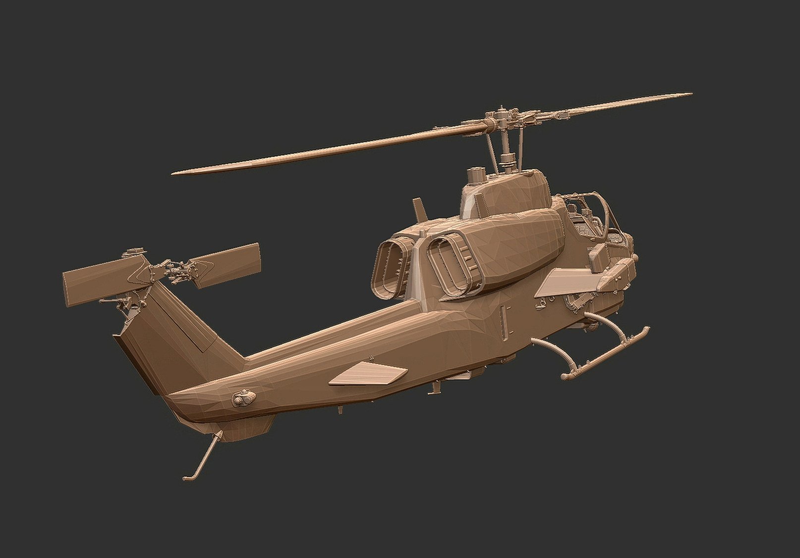 Bell AH-1W SuperCobra Helicopter STL 3D Print Model