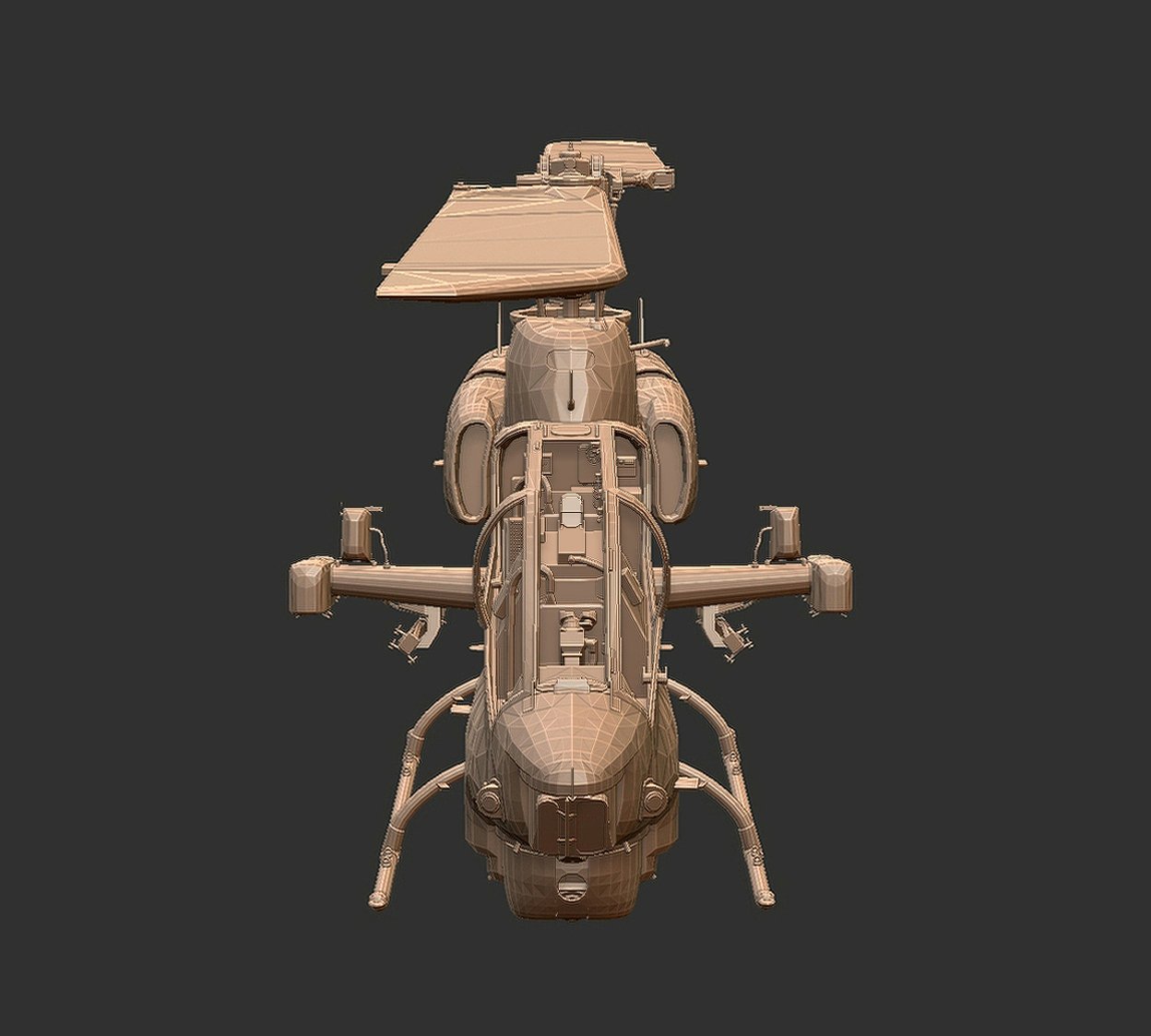 Bell AH-1W SuperCobra Helicopter STL 3D Print Model