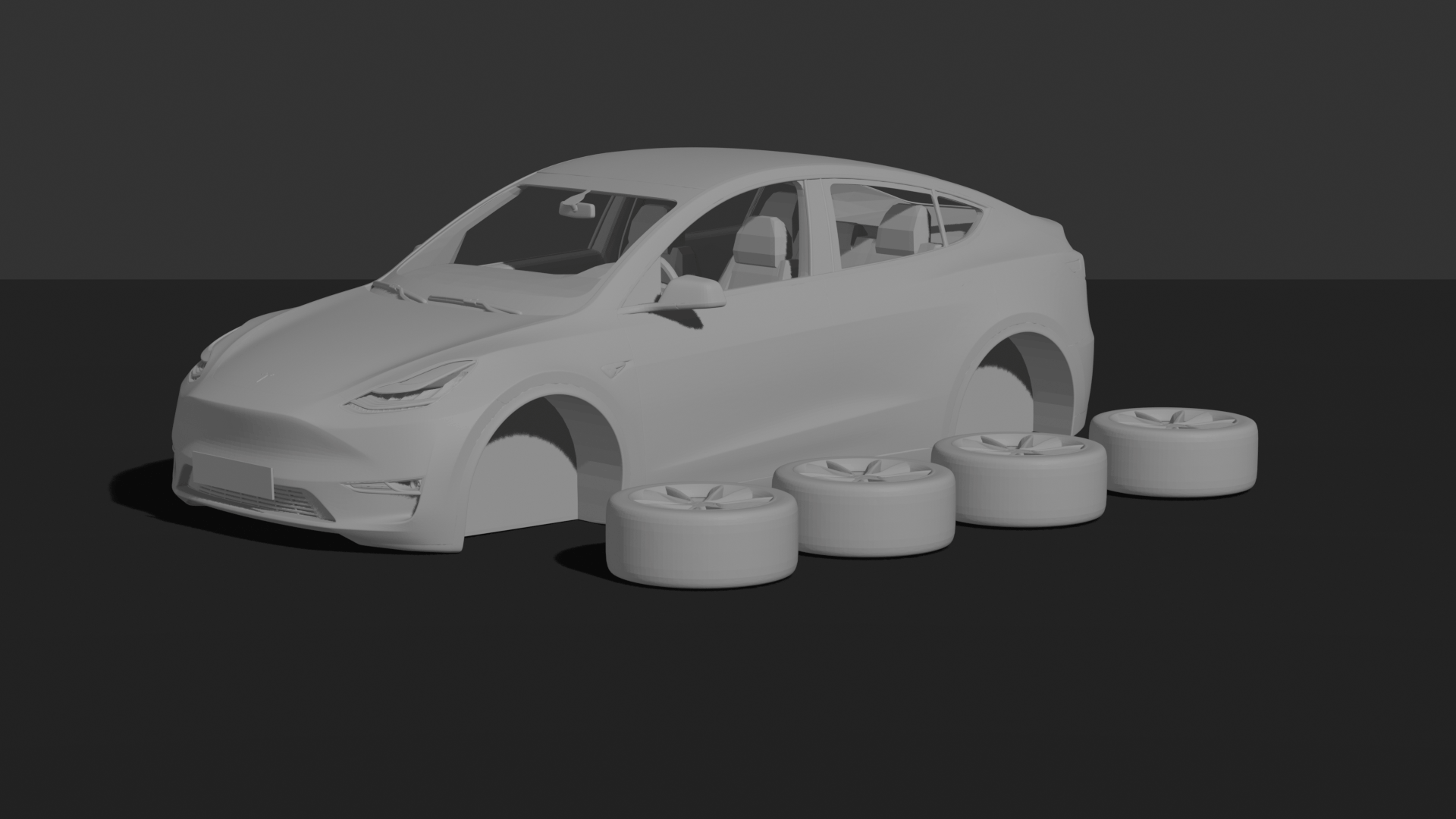 Tesla Model Y 2021 STL 3D Print Model