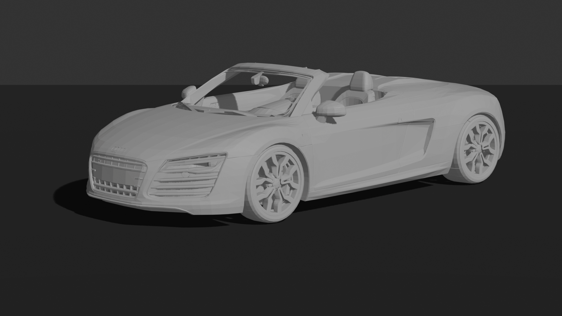 Audi R8 V10 Spyder 2013 STL 3D Print Model