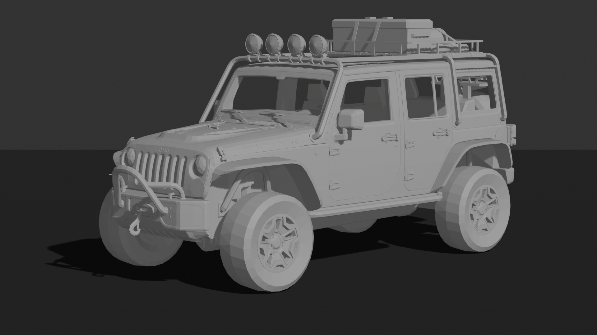 Jeep Wrangler Unlimited Rubicon 2013 Equipped STL 3D Print Model