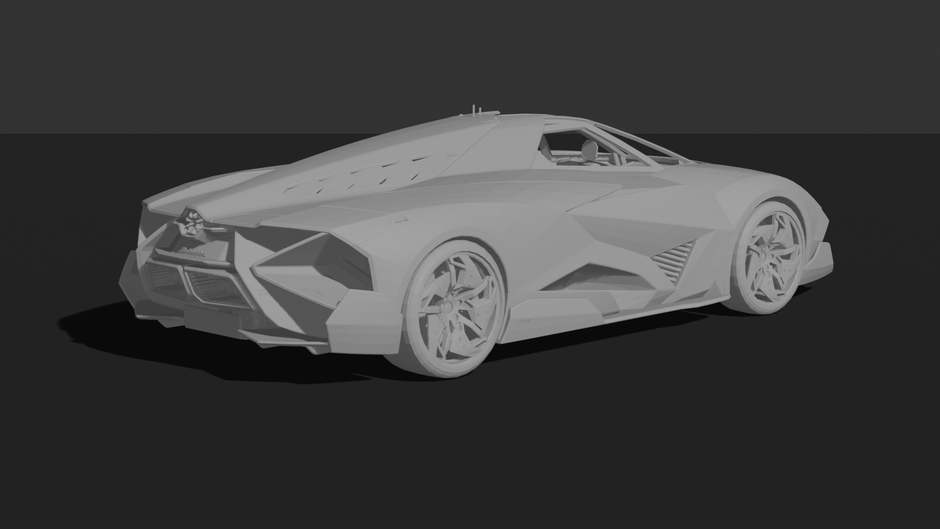 Lamborghini Egoista Concept 2013 STL 3D Print Model