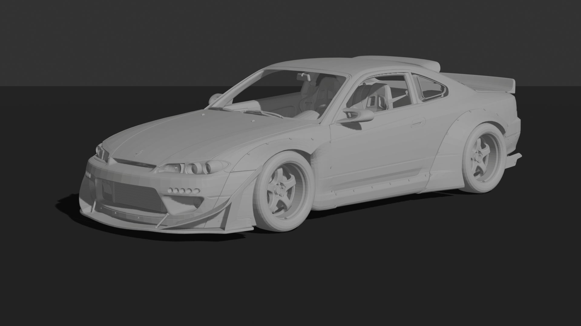 Nissan Silvia S15 Rocket Bunny STL 3D Print Model