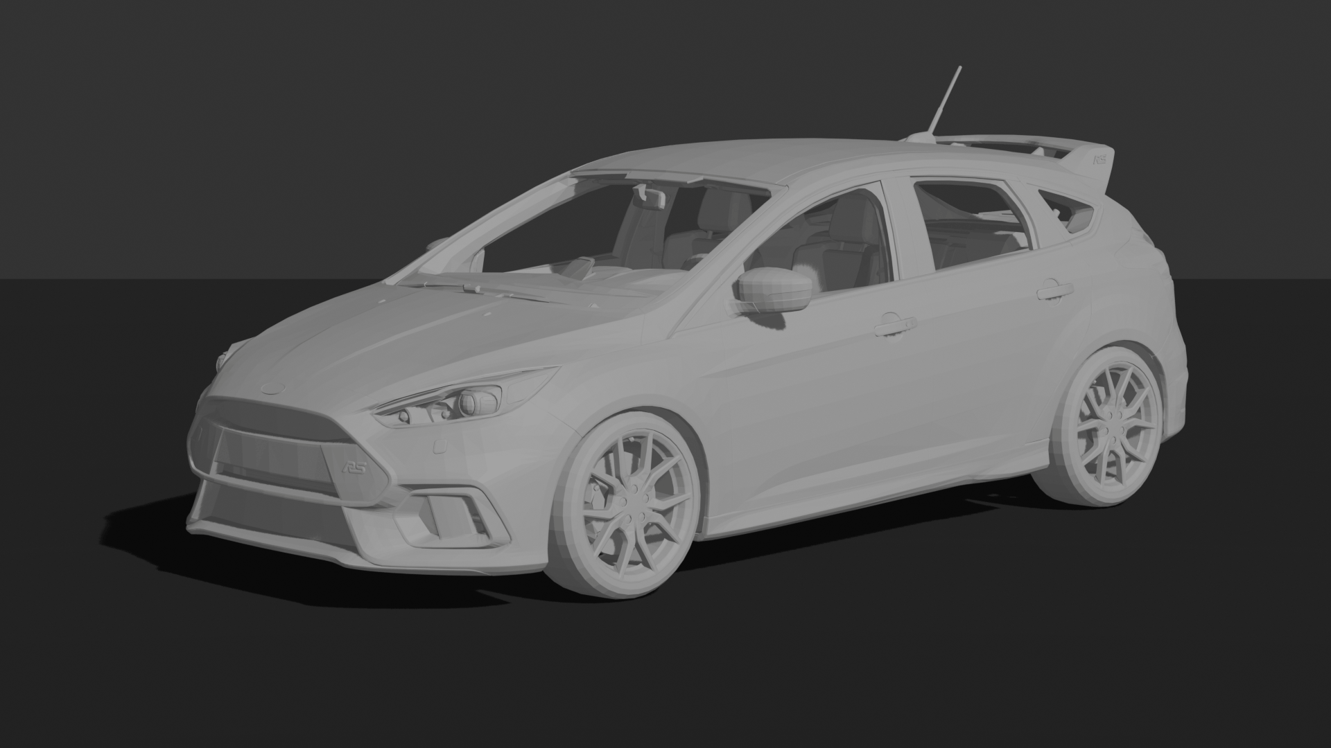 Ford Focus RS 2016 STL 3D Print Model