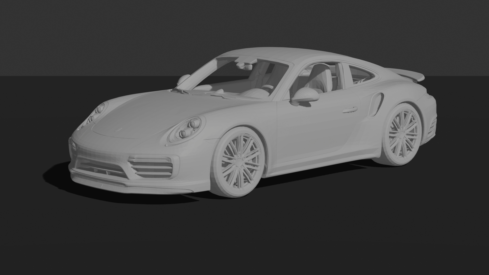 Porsche 911 Turbo S 2016 STL 3D Print Model