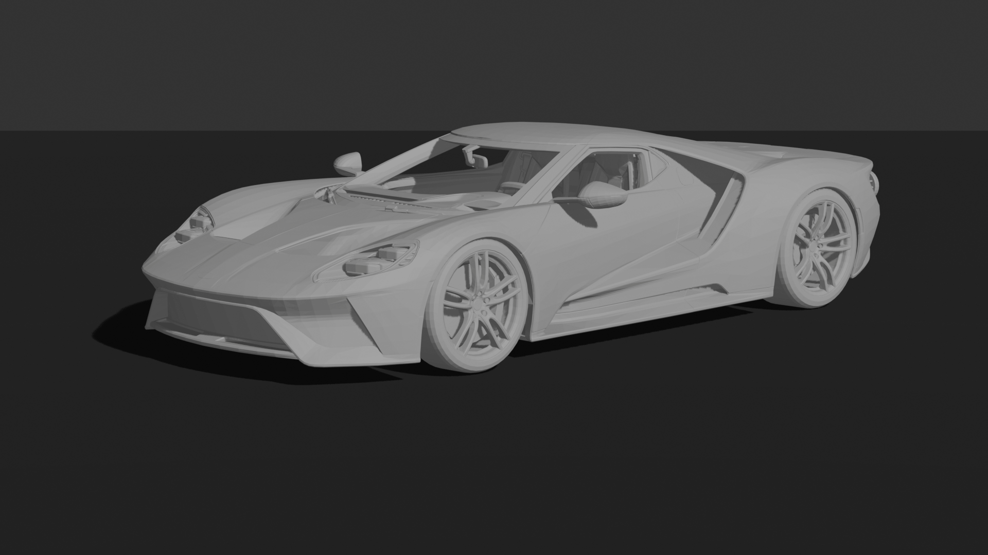 Ford GT 2017 STL 3D Print Model