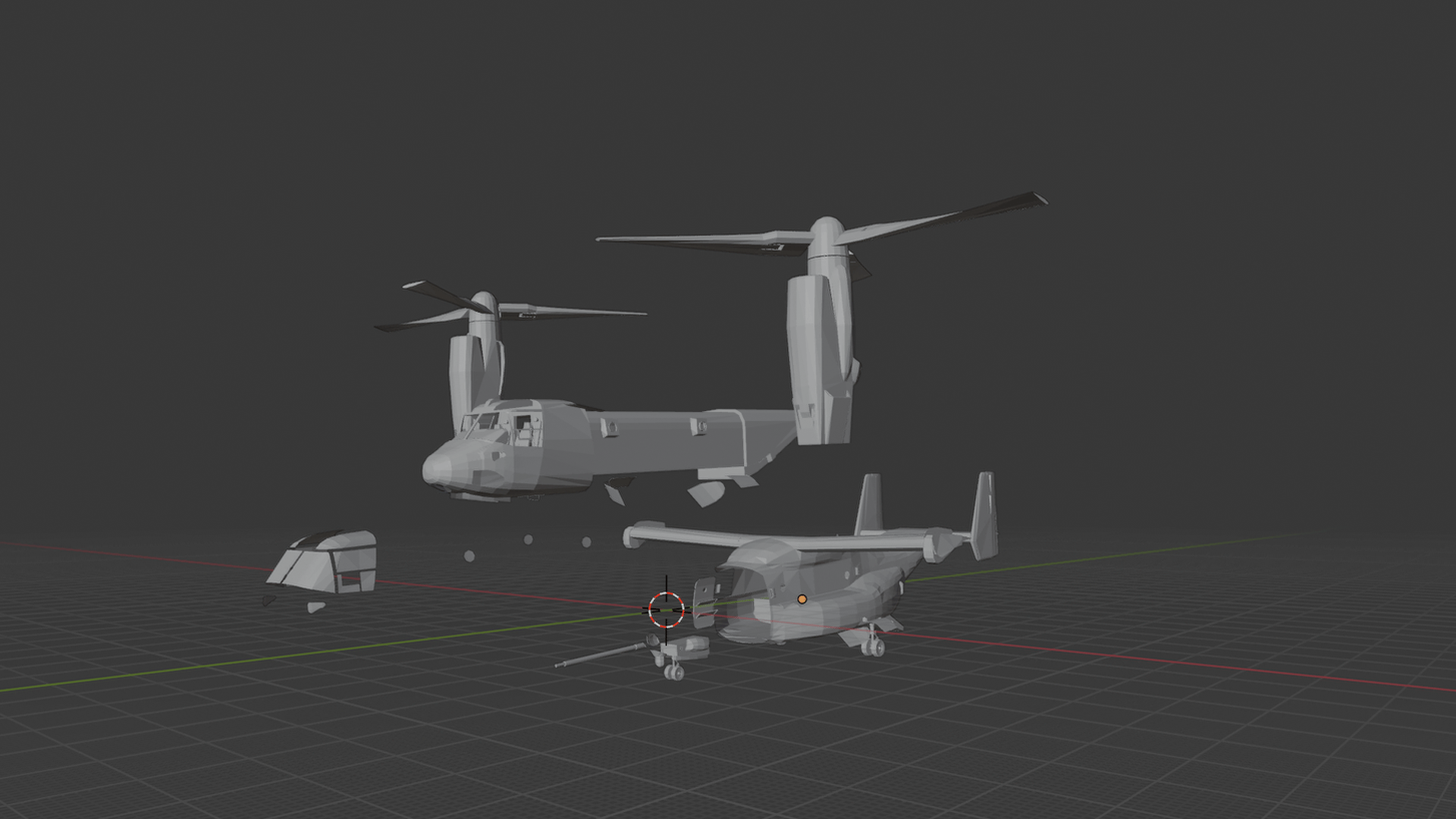 Bell Boeing V-22 Osprey Tiltrotor STL 3D Print Model