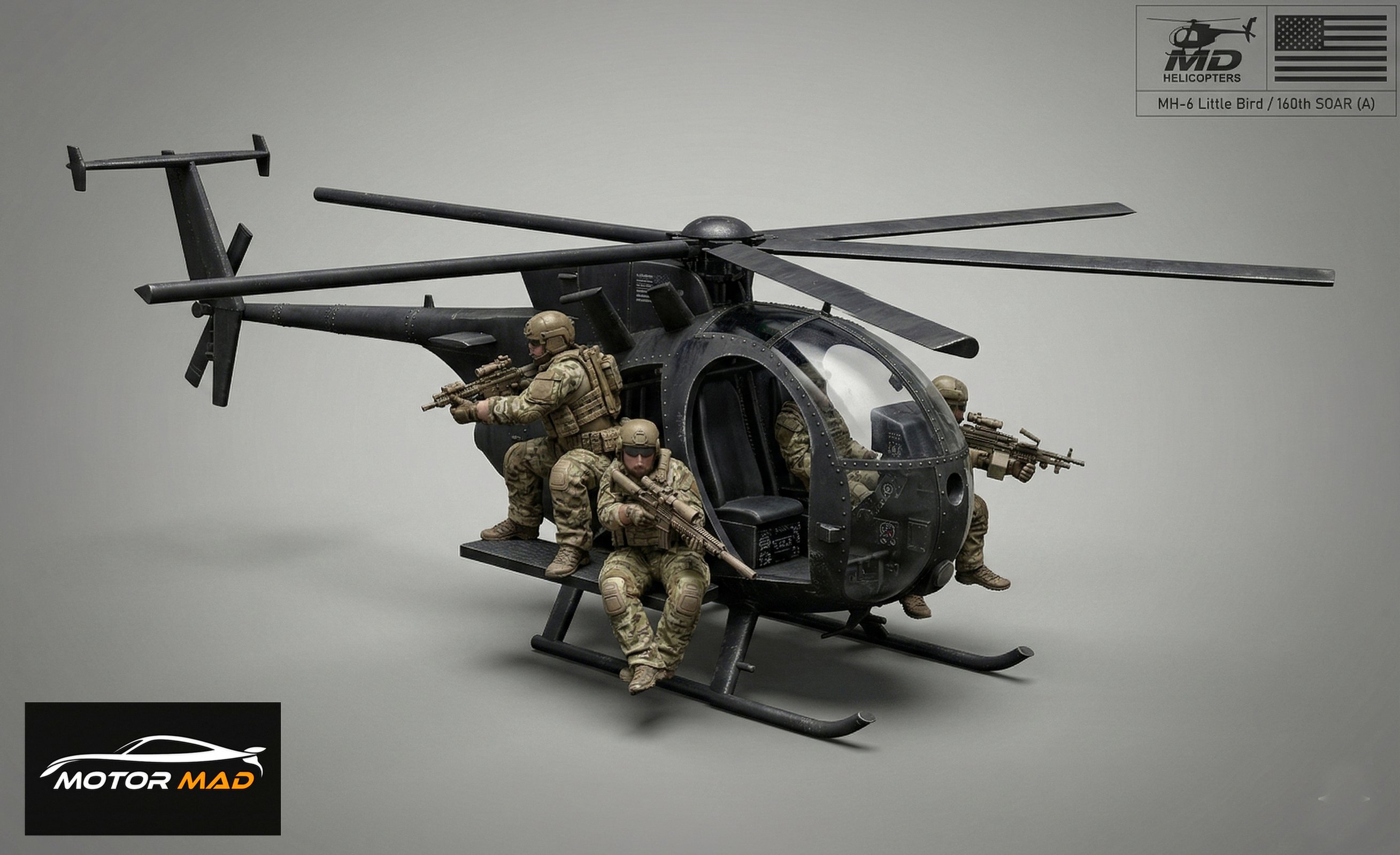 MD Helicopters MH-6 Little Bird SOAR STL 3D Print Model