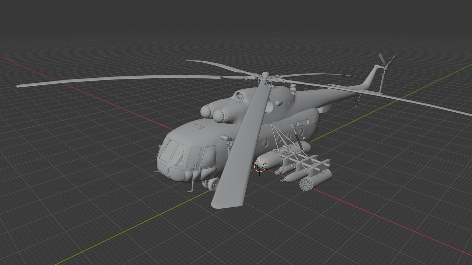 Mil Mi-8MT Helicopter STL 3D Print Model