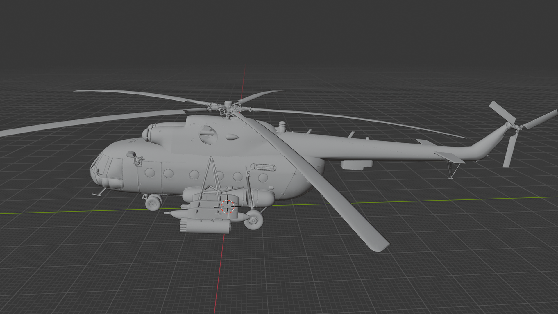 Mil Mi-8MT Helicopter STL 3D Print Model