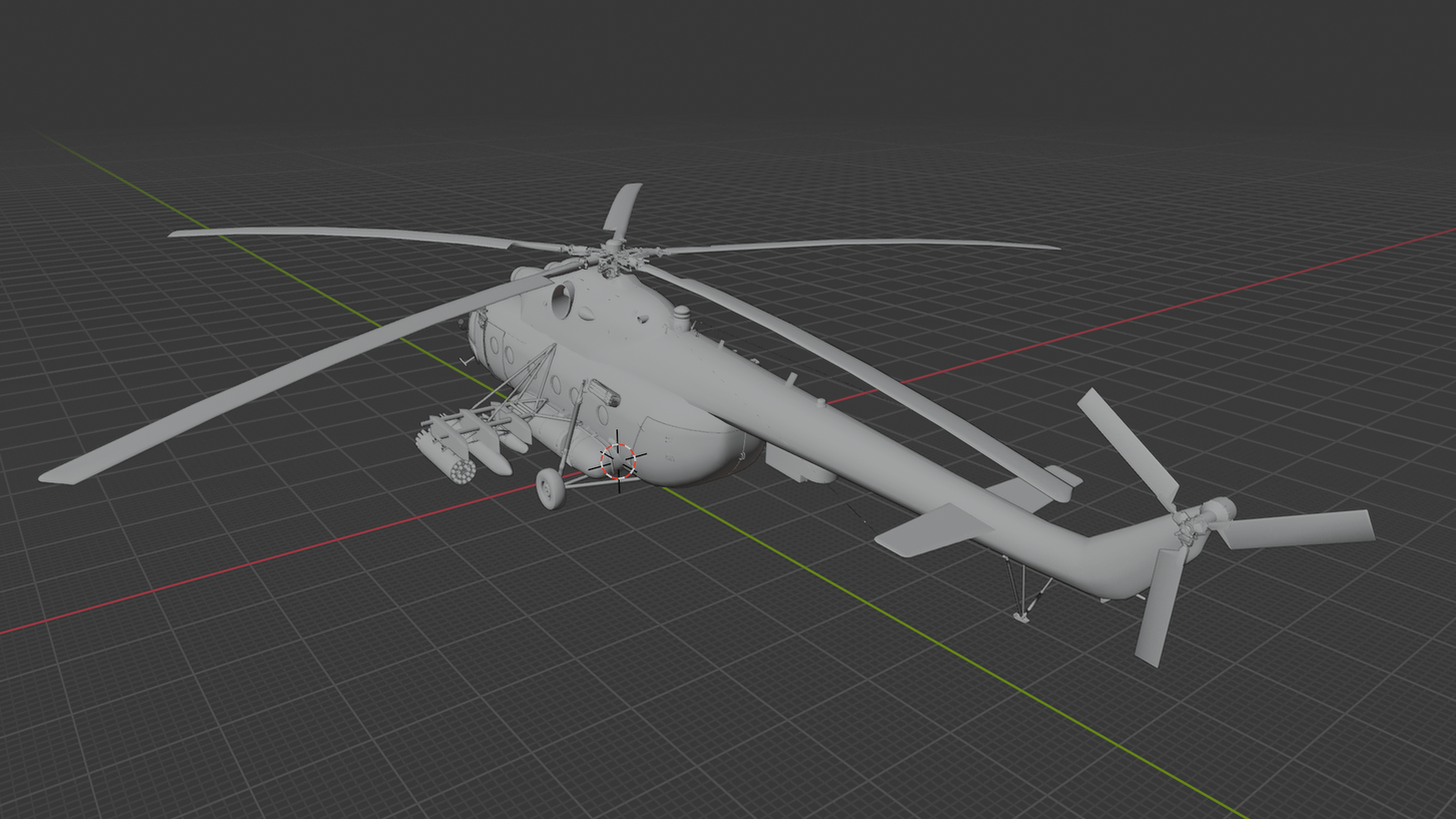 Mil Mi-8MT Helicopter STL 3D Print Model
