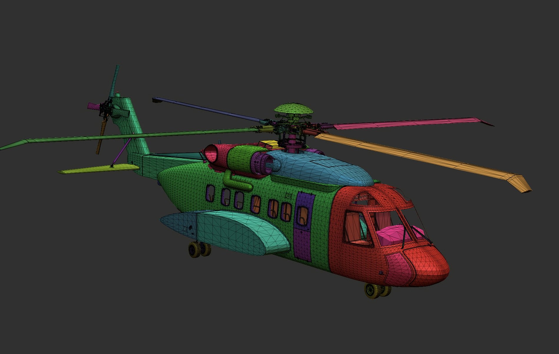 Sikorsky S-92 Helicopter STL 3D Print Model