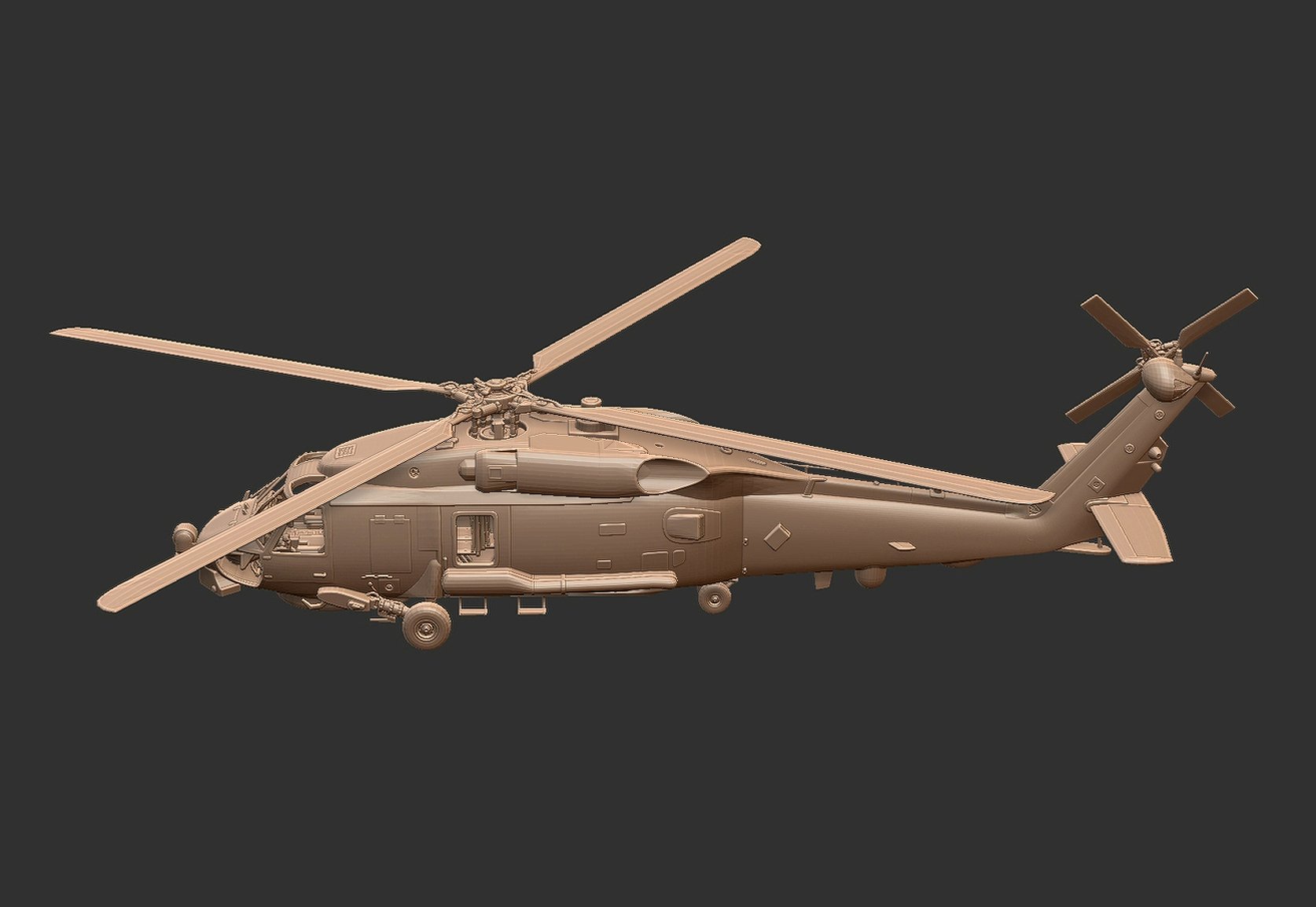 Sikorsky SH-60R Seahawk Helicopter STL 3D Print Model