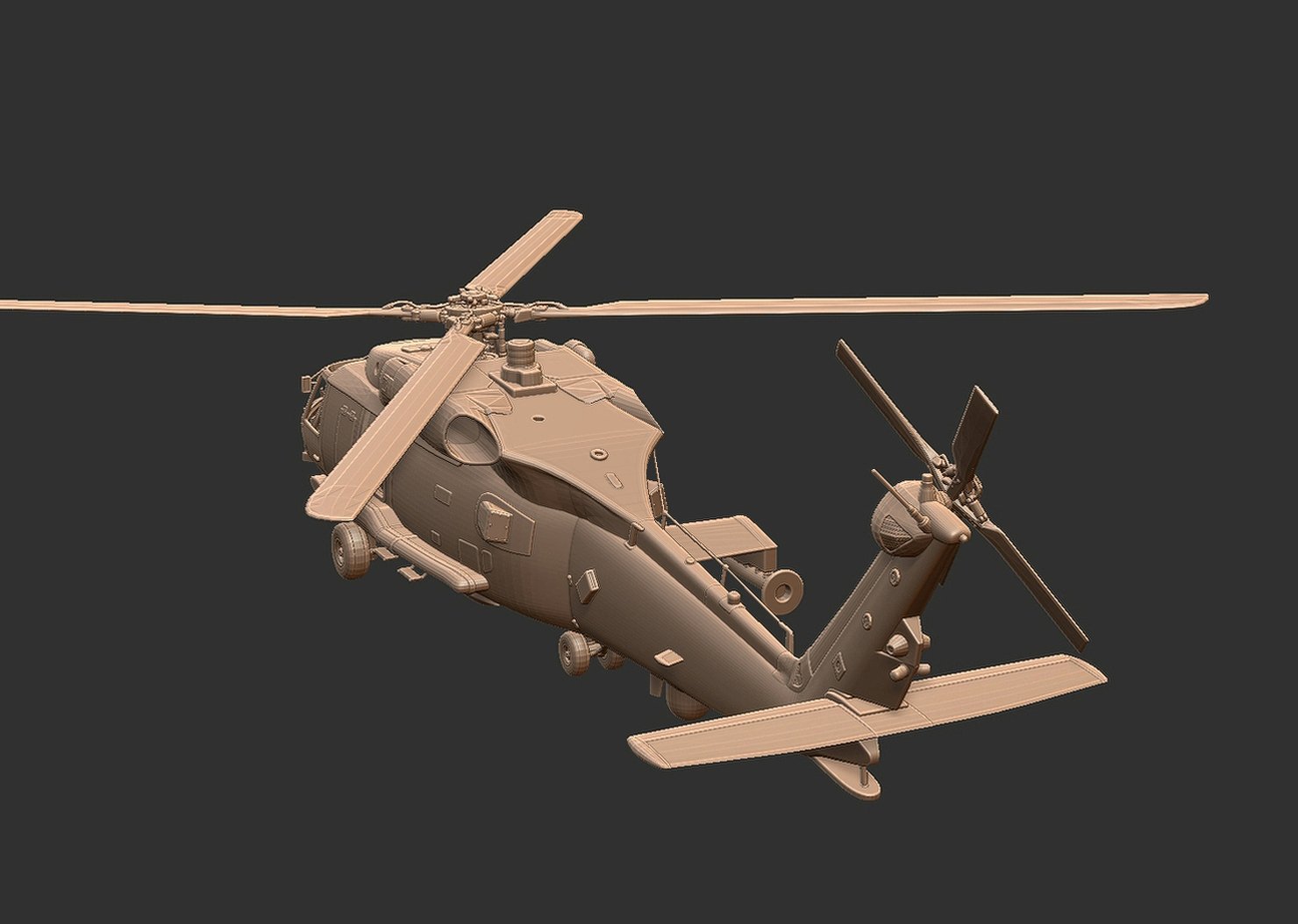 Sikorsky SH-60R Seahawk Helicopter STL 3D Print Model