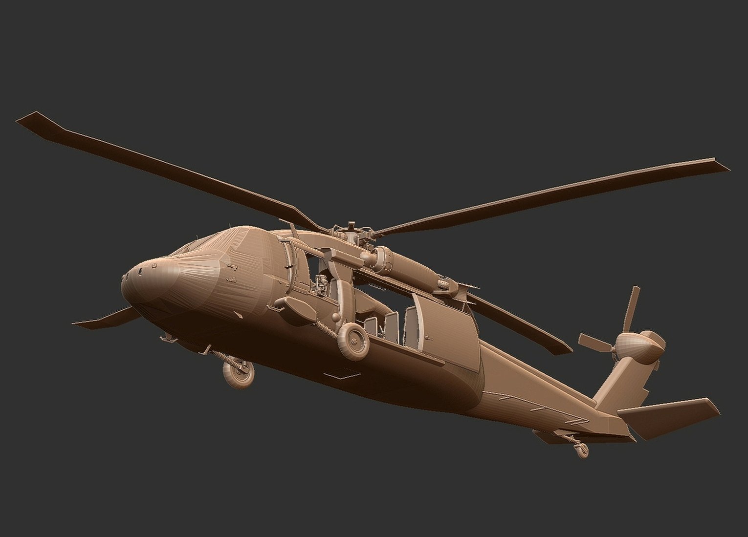Sikorsky UH-60 Black Hawk Helicopter STL 3D Print Model