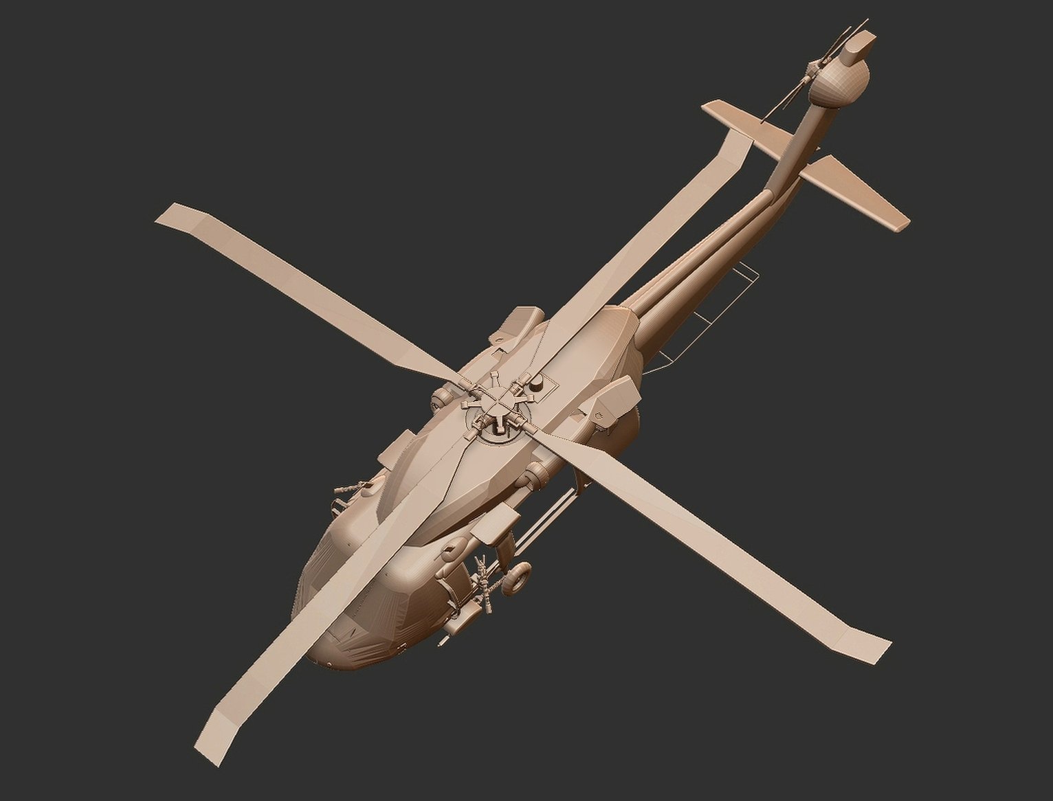 Sikorsky UH-60 Black Hawk Helicopter STL 3D Print Model
