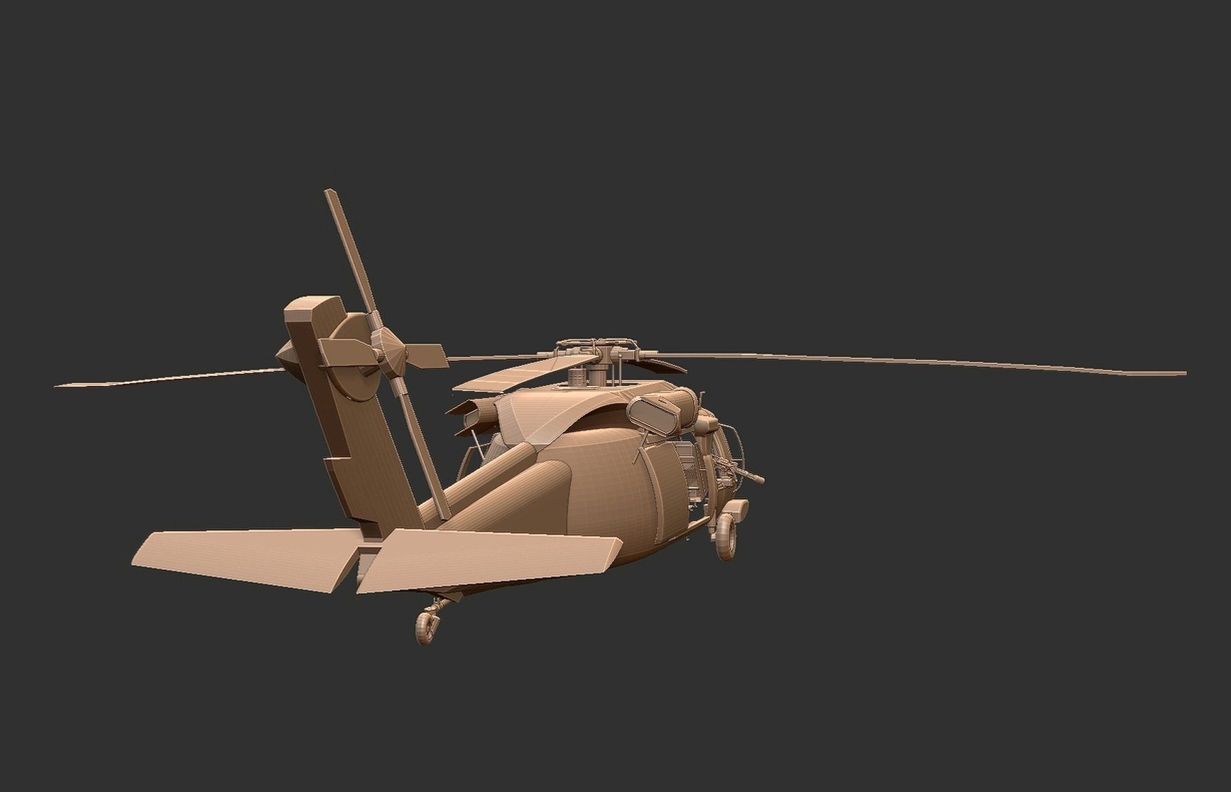 Sikorsky UH-60 Black Hawk Helicopter STL 3D Print Model