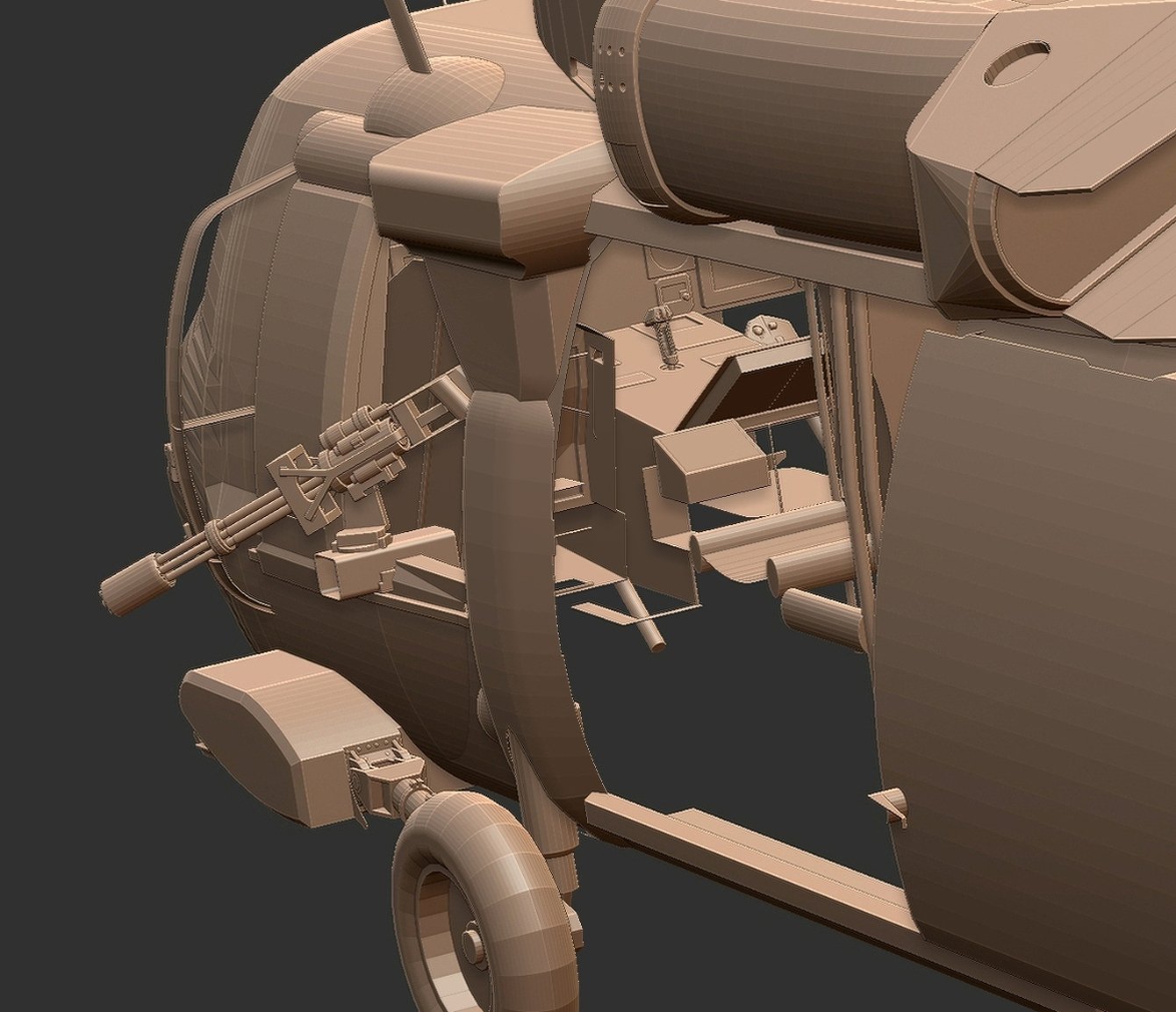 Sikorsky UH-60 Black Hawk Helicopter STL 3D Print Model
