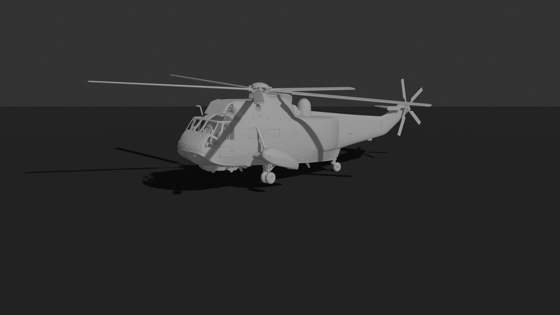 Sikorsky VH-3D Sea King Marine One STL 3D Print Model