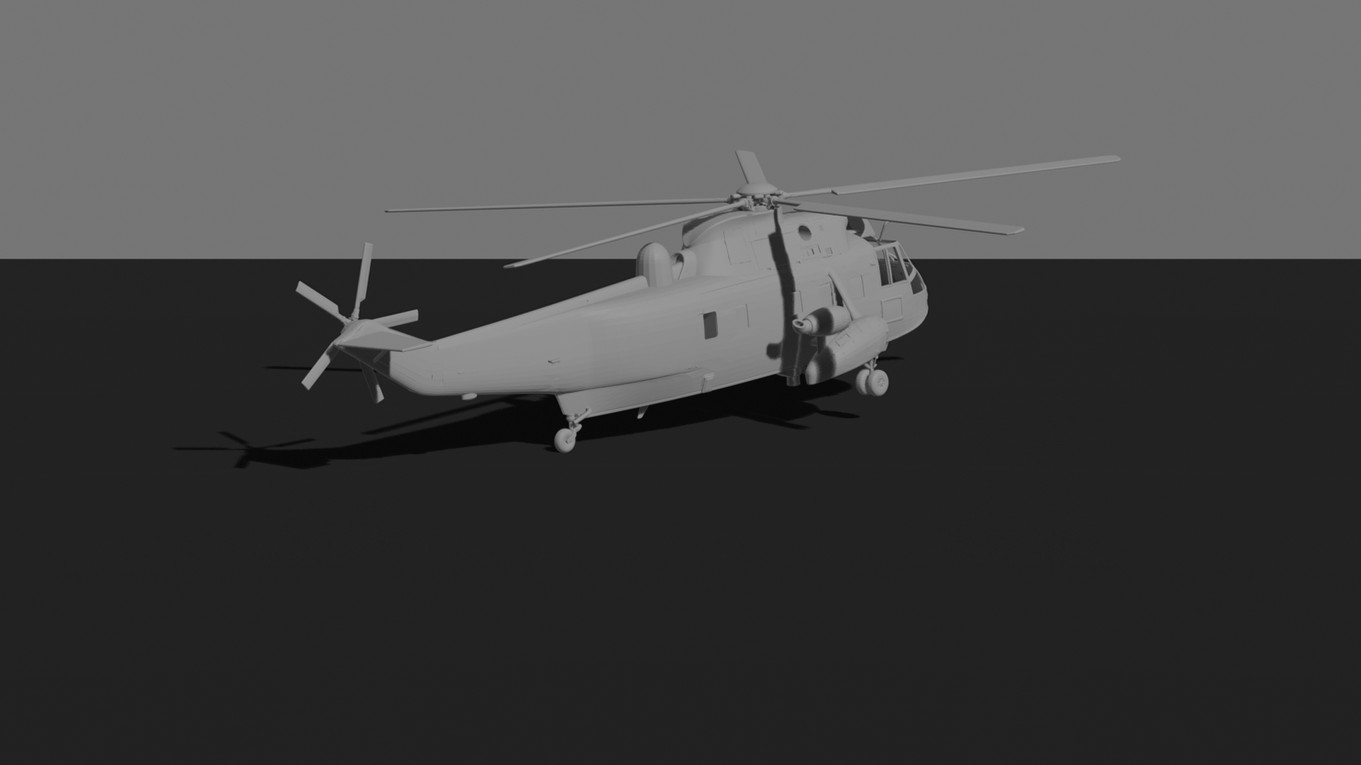 Sikorsky VH-3D Sea King Marine One STL 3D Print Model