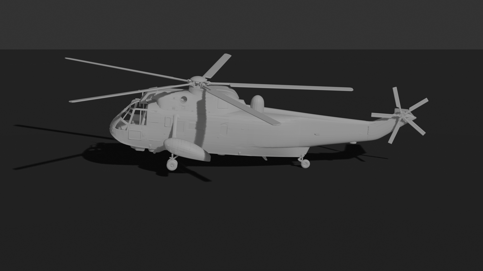 Sikorsky VH-3D Sea King Marine One STL 3D Print Model