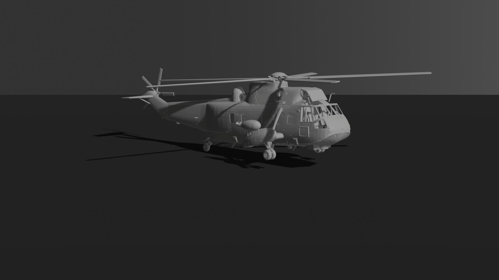 Sikorsky VH-3D Sea King Marine One STL 3D Print Model