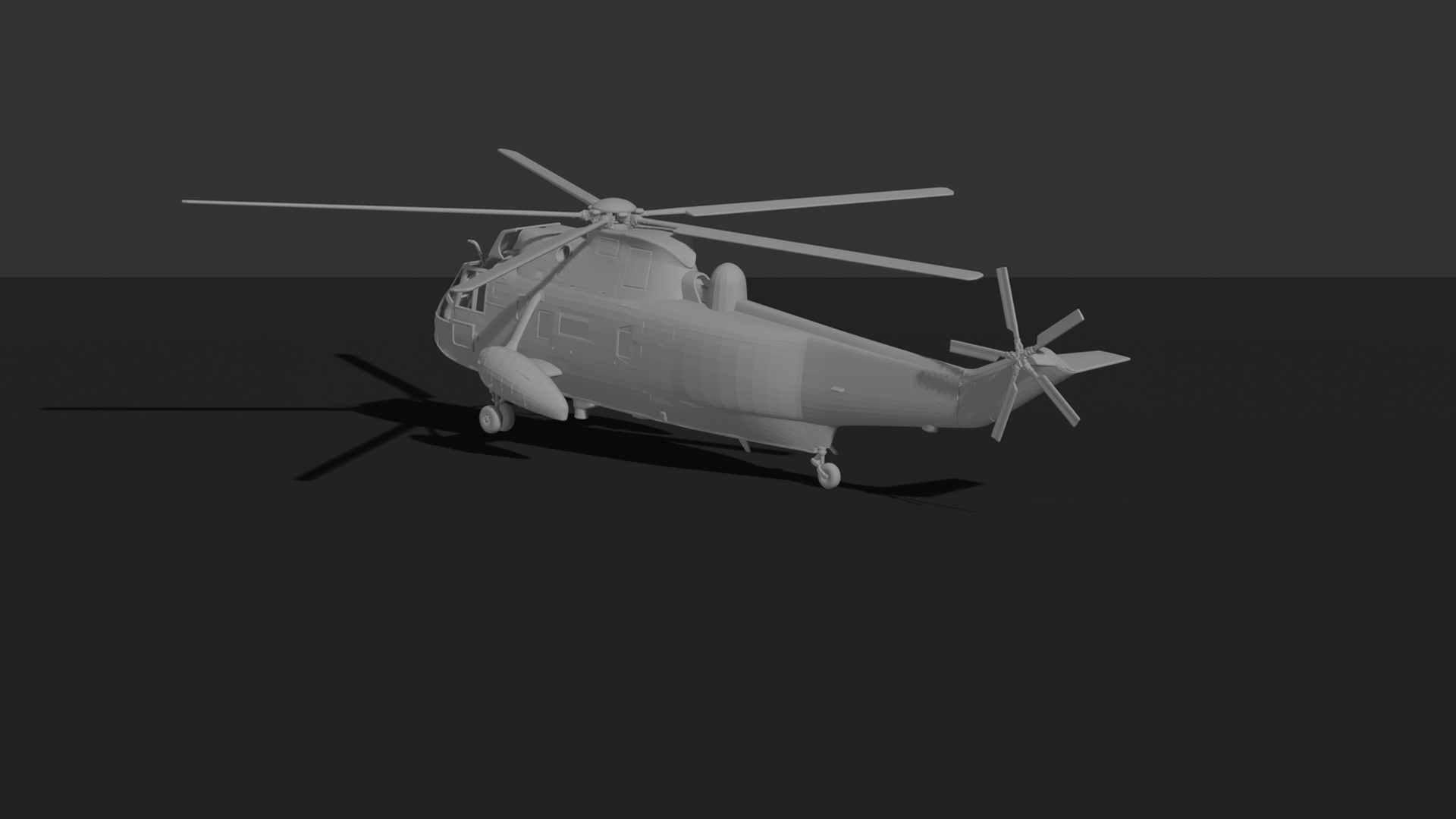 Sikorsky VH-3D Sea King Marine One STL 3D Print Model