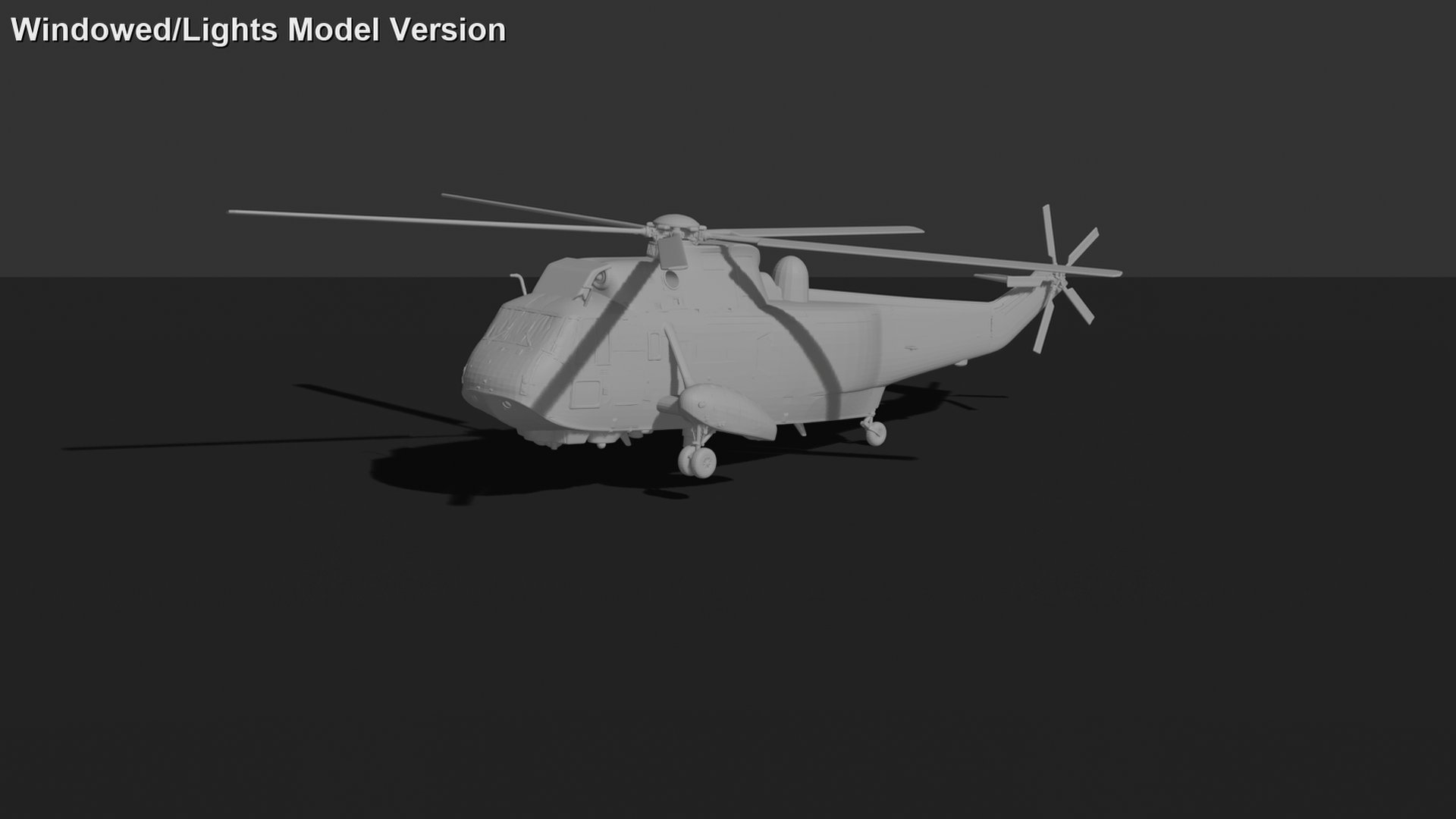 Sikorsky VH-3D Sea King Marine One STL 3D Print Model