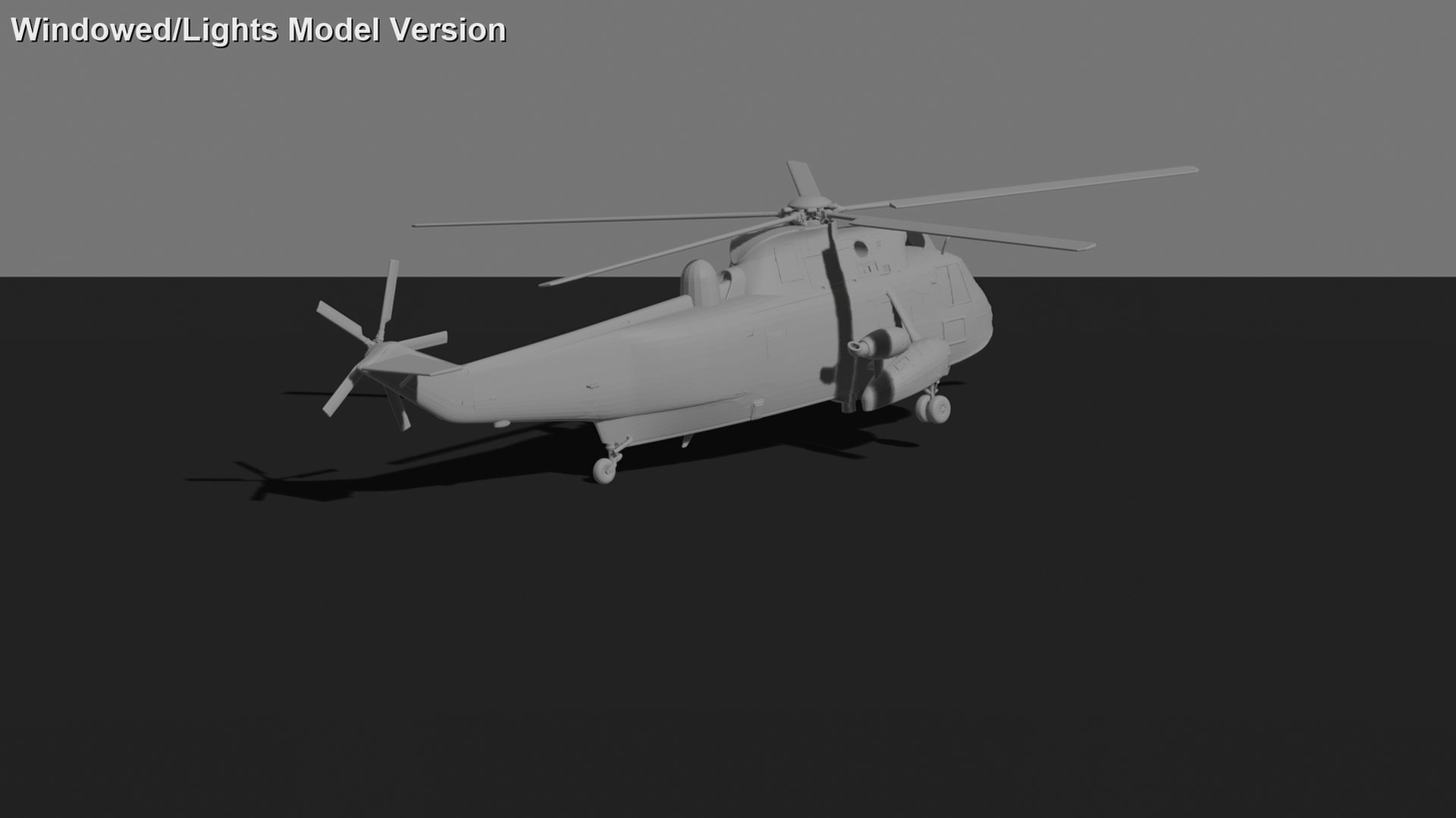 Sikorsky VH-3D Sea King Marine One STL 3D Print Model
