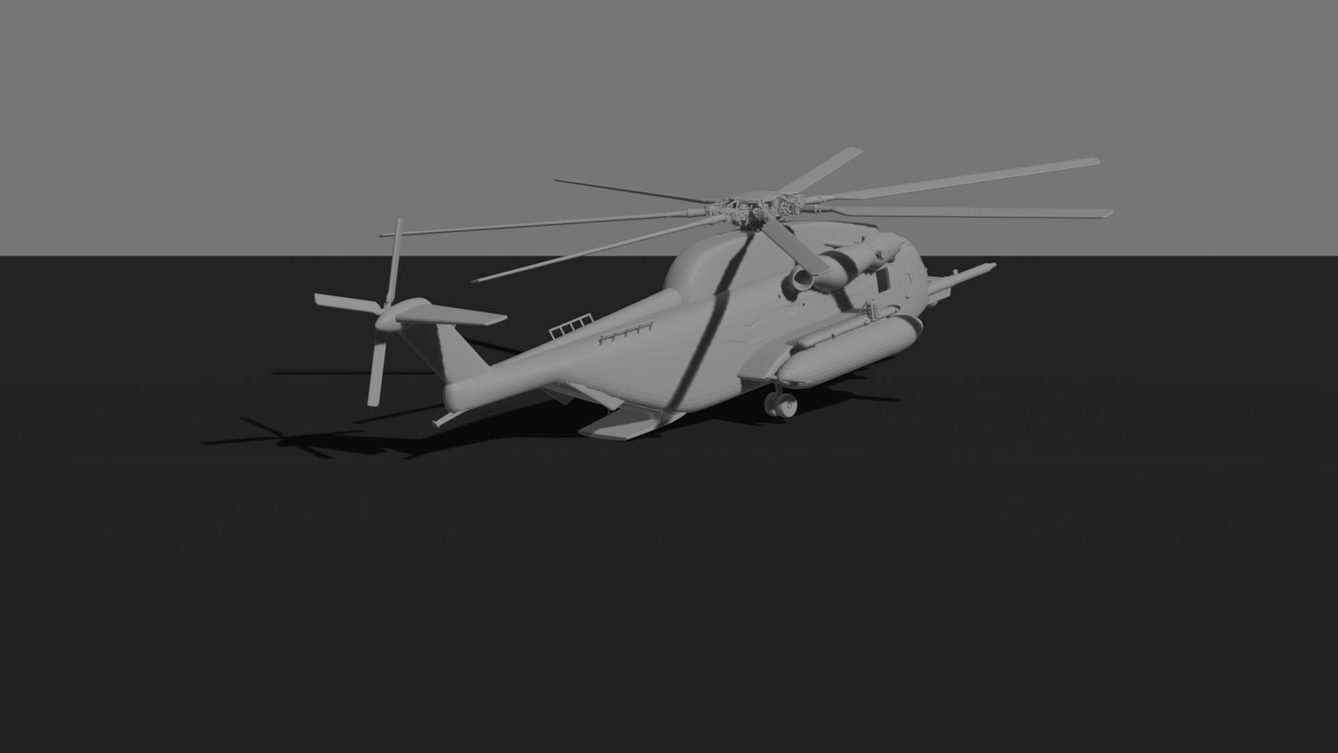Sikorsky CH-53E Super Stallion Helicopter STL 3D Print Model