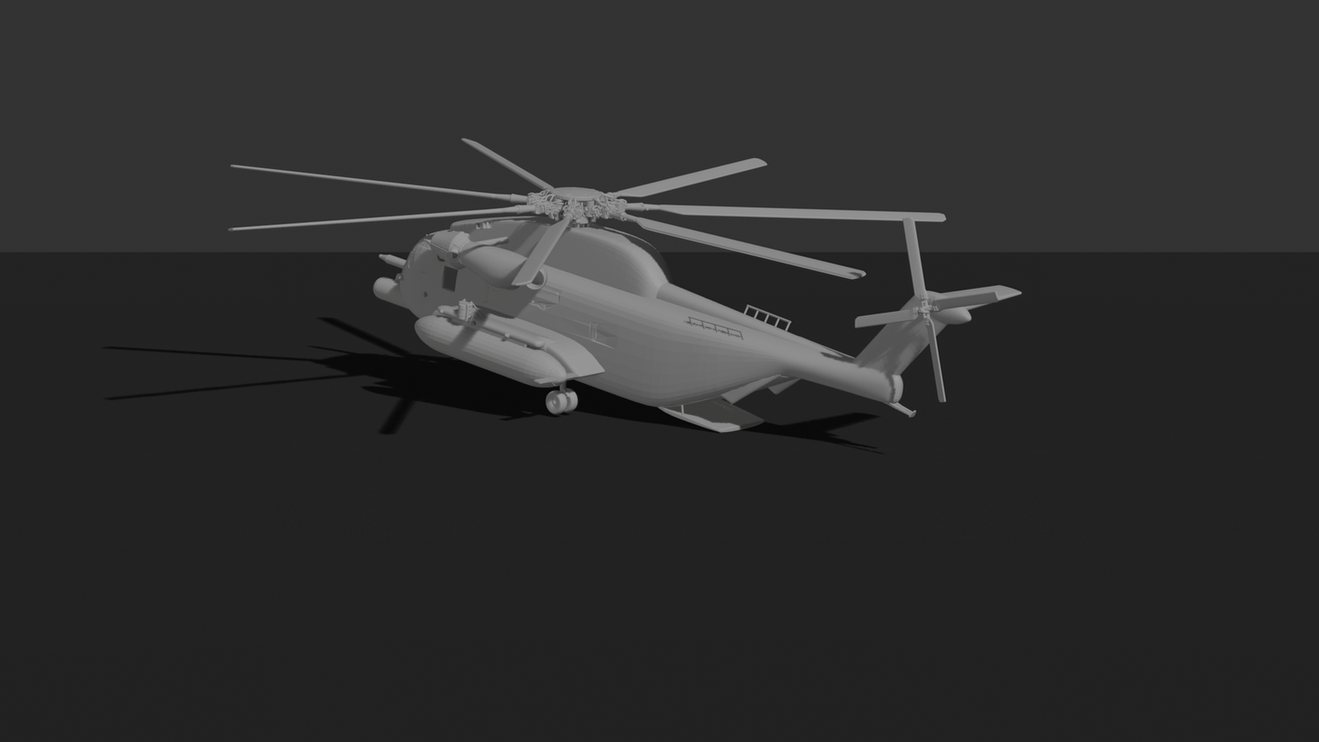 Sikorsky CH-53E Super Stallion Helicopter STL 3D Print Model