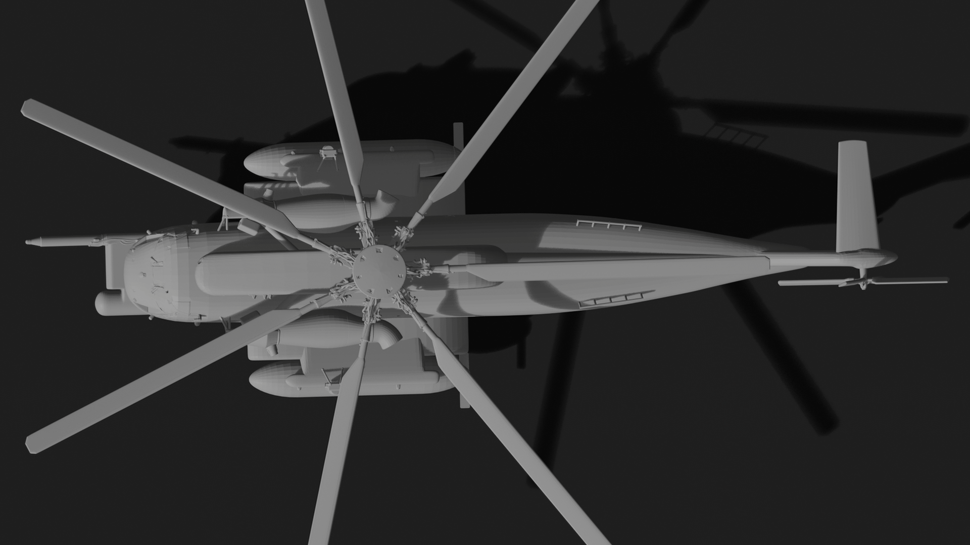 Sikorsky CH-53E Super Stallion Helicopter STL 3D Print Model