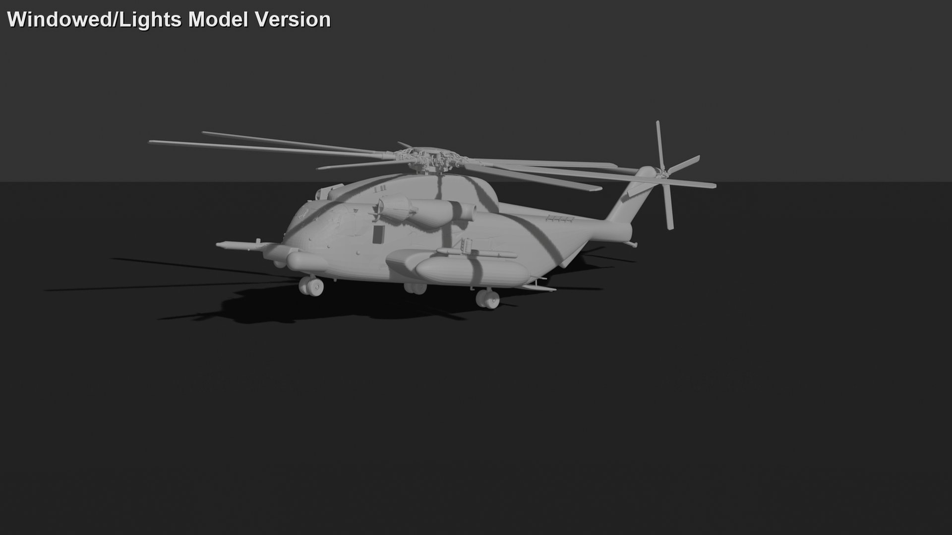 Sikorsky CH-53E Super Stallion Helicopter STL 3D Print Model