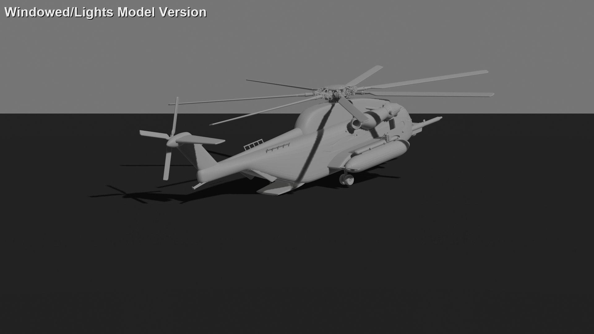 Sikorsky CH-53E Super Stallion Helicopter STL 3D Print Model